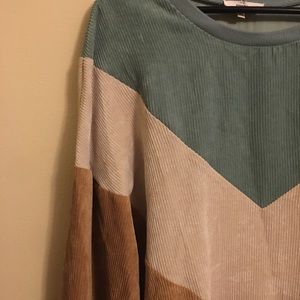 Corduroy Oversized Multicolor Sweatshirt